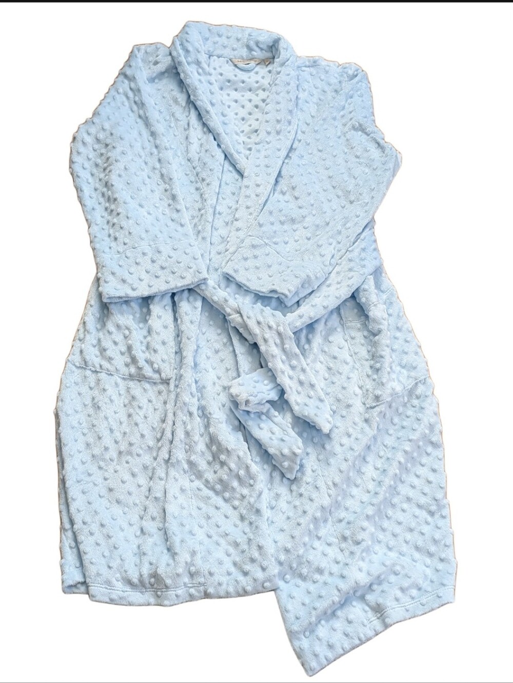 Soft Surroundings Textured Plush Soft Warm Most Wonderful Attached Belt Robe XL